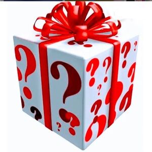 Mystery Gift Box with Red Accents